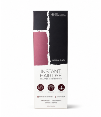 Royal Nectar Instant Hair Dye Shampoo & Conditioner ( Natural Black )