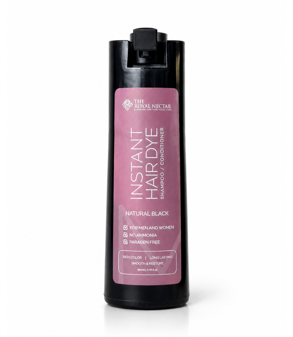 Royal Nectar Instant Hair Dye Shampoo & Conditioner ( Natural Black ) - Image 2