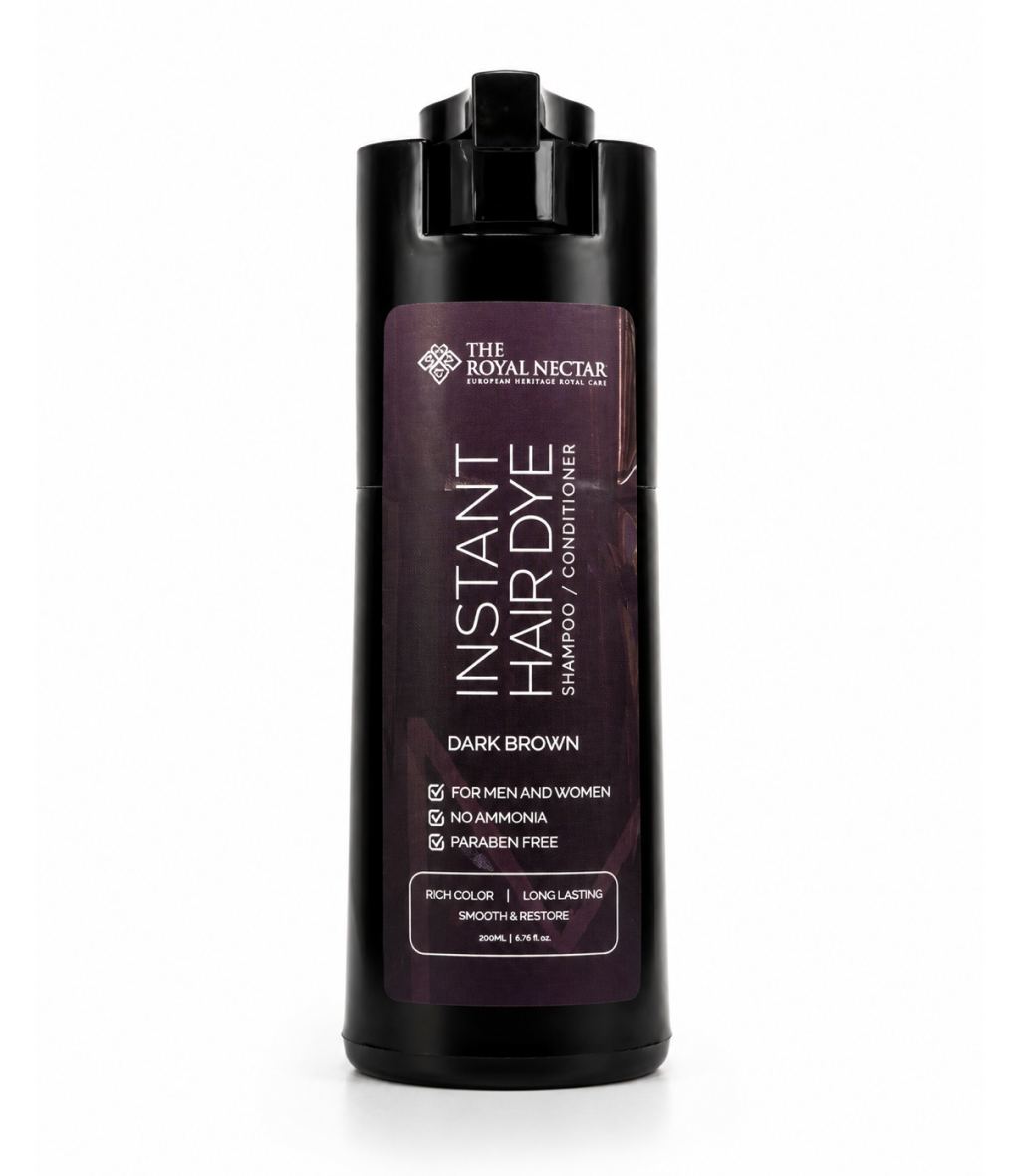 Royal Nectar Instant Hair Dye Shampoo & Conditioner ( Dark Brown ) - Image 3